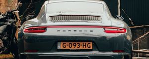 Preview wallpaper porsche, car, sports car, rear view