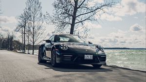 Preview wallpaper porsche, car, sports car, movement