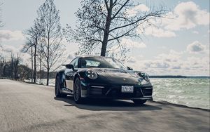 Preview wallpaper porsche, car, sports car, movement