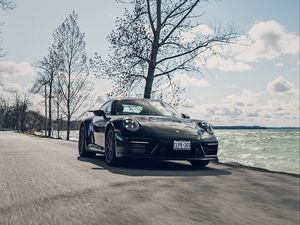 Preview wallpaper porsche, car, sports car, movement