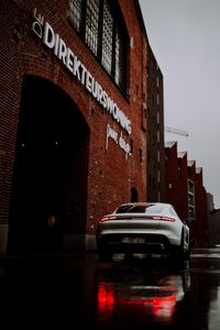 Preview wallpaper porsche, car, sports car, gray, rear view