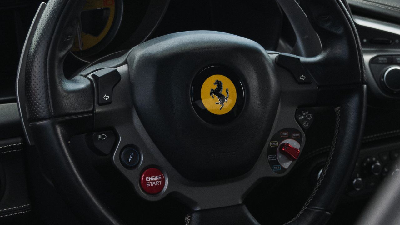 Wallpaper porsche, car, steering wheel, buttons, salon