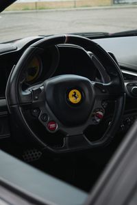 Preview wallpaper porsche, car, steering wheel, buttons, salon