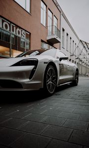 Preview wallpaper porsche, car, white, side view