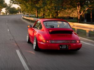 Preview wallpaper porsche carrera 4, porsche, car, sports car, road