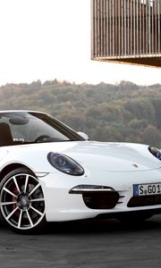 Preview wallpaper porsche, carrera 4s, 911, white, convertible