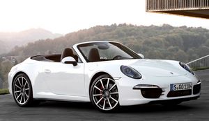 Preview wallpaper porsche, carrera 4s, 911, white, convertible