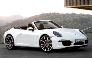 Preview wallpaper porsche, carrera 4s, 911, white, convertible