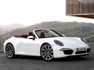 Preview wallpaper porsche, carrera 4s, 911, white, convertible