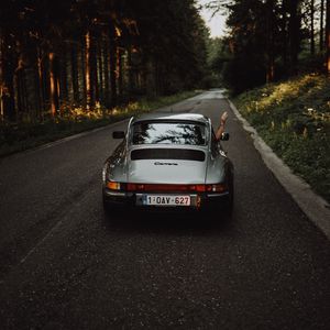 Preview wallpaper porsche carrera, porsche, car, hand, road