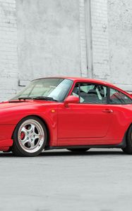 Preview wallpaper porsche, carrera, red, side view