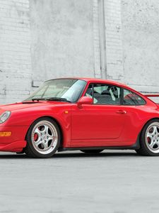 Preview wallpaper porsche, carrera, red, side view