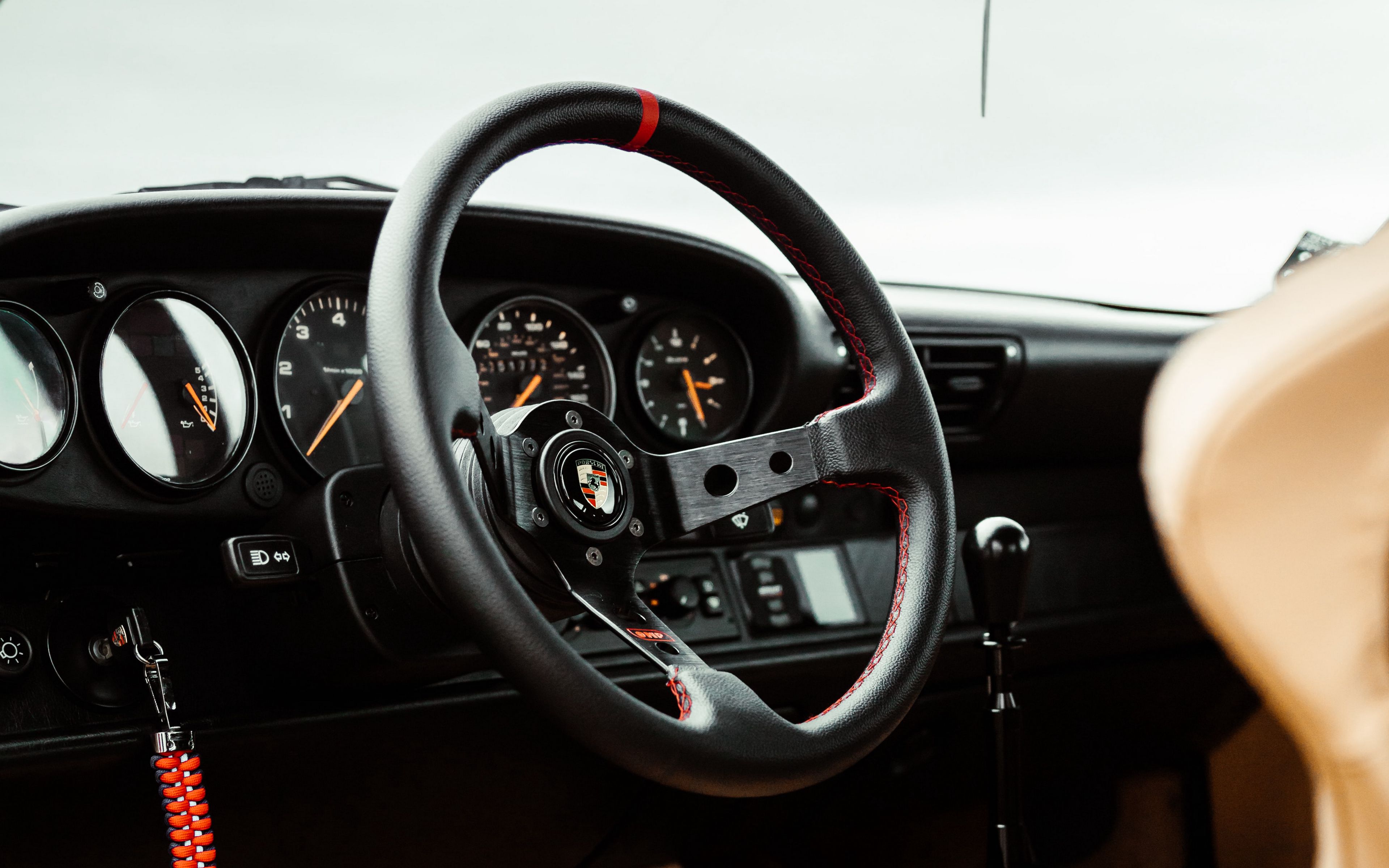 3840x2400 Wallpaper porsche carrera rs, porsche, car, steering wheel, salon, interior