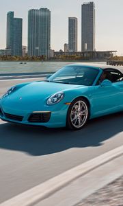 Preview wallpaper porsche, carrera s, side view, movement