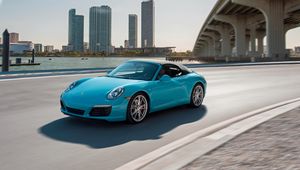 Preview wallpaper porsche, carrera s, side view, movement