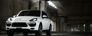 Preview wallpaper porsche cayenne, porsche, car, white, front view