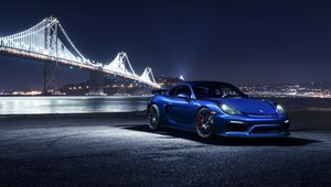 Preview wallpaper porsche, cayman, gt4, side view