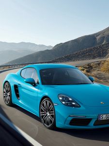 Preview wallpaper porsche, cayman, side view, rotate