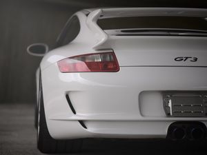 Preview wallpaper porsche gt3, porsche, car, white, rear view