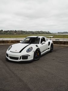 Preview wallpaper porsche gt3 rs, porsche, sports car, car, front view