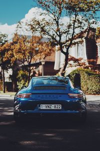 Preview wallpaper porsche, sports car, rear view