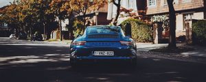 Preview wallpaper porsche, sports car, rear view