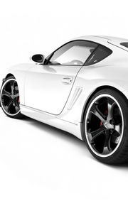 Preview wallpaper porsche, white, auto, black, rear view