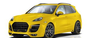 Preview wallpaper porsche, yellow, porsche cayenne, lumma design