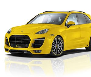 Preview wallpaper porsche, yellow, porsche cayenne, lumma design