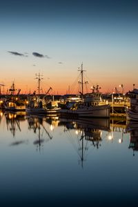 Preview wallpaper port, boats, dusk, evening