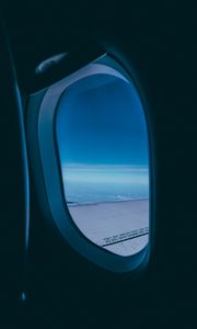 Preview wallpaper porthole, airplane window, window, flight, plane