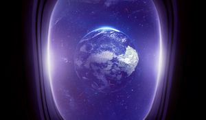 Preview wallpaper porthole, planet, space, window