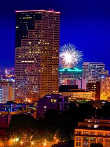 Preview wallpaper portland, oregon, night city, fireworks