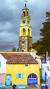 Preview wallpaper portmeirion, north wales, wales, buildings, architecture, facade
