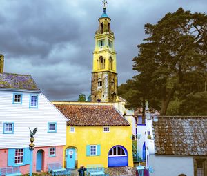 Preview wallpaper portmeirion, north wales, wales, buildings, architecture, facade