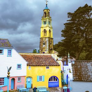 Preview wallpaper portmeirion, north wales, wales, buildings, architecture, facade