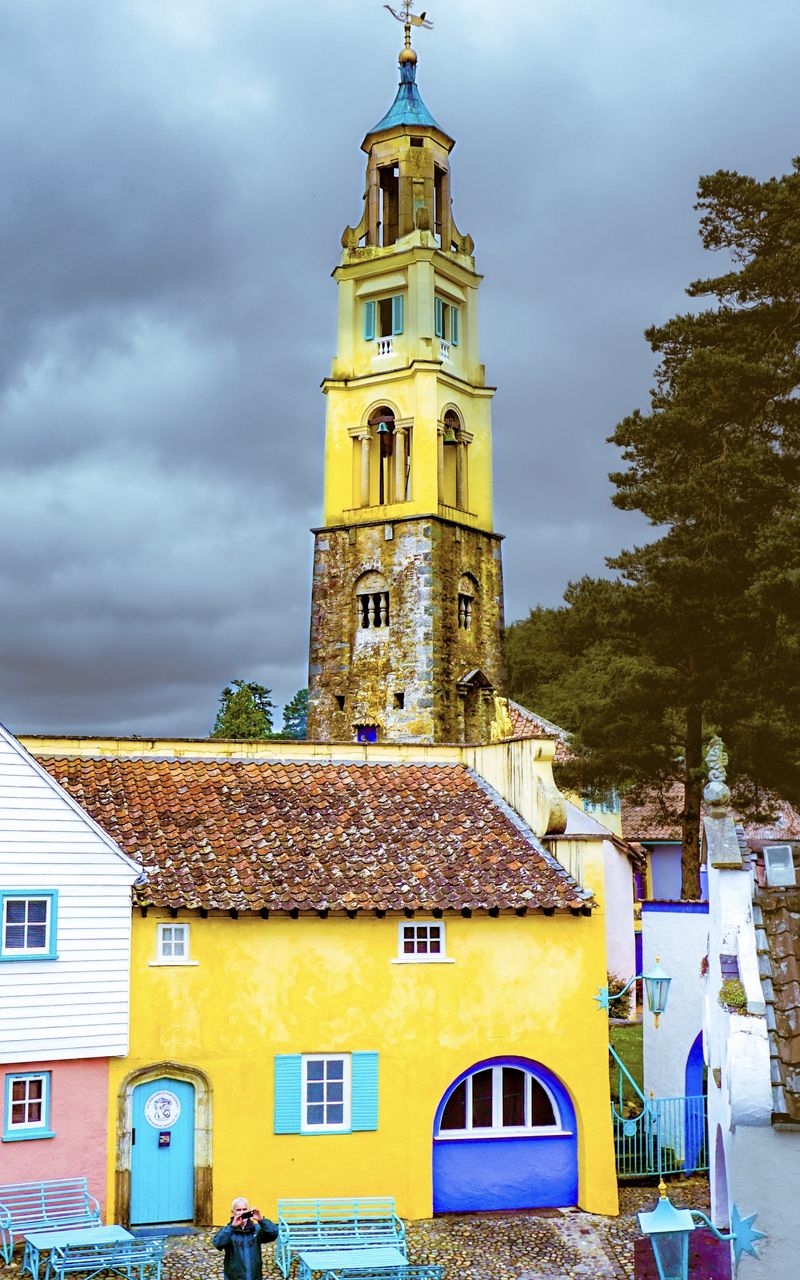800x1280 Wallpaper portmeirion, north wales, wales, buildings, architecture, facade