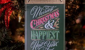 Preview wallpaper postcard, christmas, new year, decoration, tree