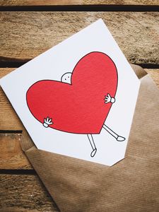 Preview wallpaper postcard, heart, love, envelope