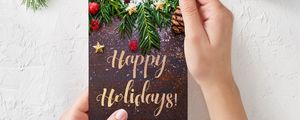Preview wallpaper postcard, holiday, new year, christmas
