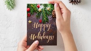 Preview wallpaper postcard, holiday, new year, christmas
