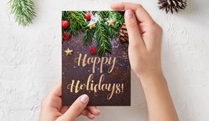 Preview wallpaper postcard, holiday, new year, christmas