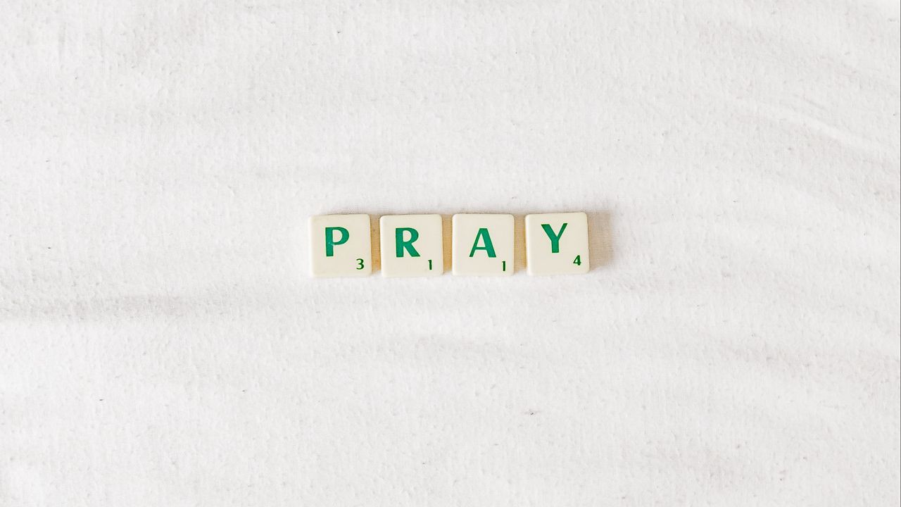 Wallpaper pray, inscription, words, white