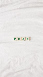 Preview wallpaper pray, inscription, words, white