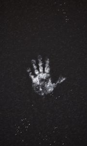 Preview wallpaper print, hand, dark