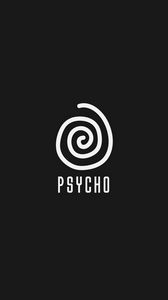 Preview wallpaper psycho, inscription, spiral, rotation