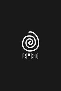 Preview wallpaper psycho, inscription, spiral, rotation