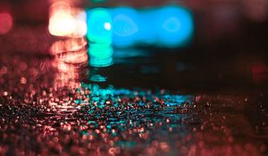 Preview wallpaper puddle, bokeh, glare, macro, circles, light