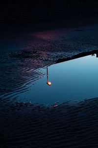 Preview wallpaper puddle, reflection, dark, lantern