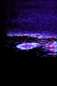 Preview wallpaper puddle, reflection, neon, light, purple, dark
